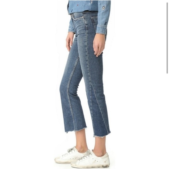 Flare PAIGE Pieced Colette Crop Jean in Kenya Distressed size 29 - Picture 4 of 16